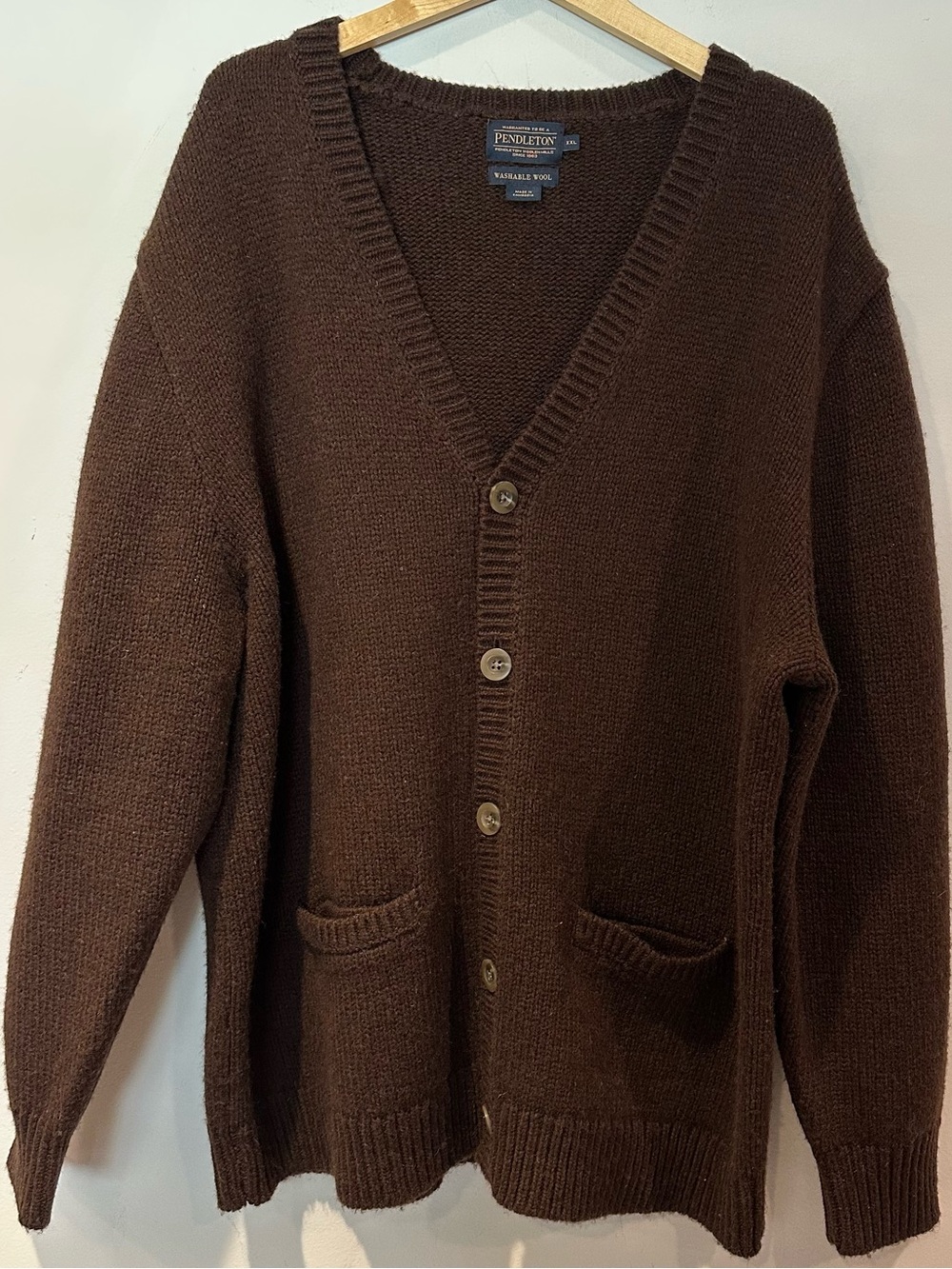 Pendleton Men's Button Front Brown Cardigan